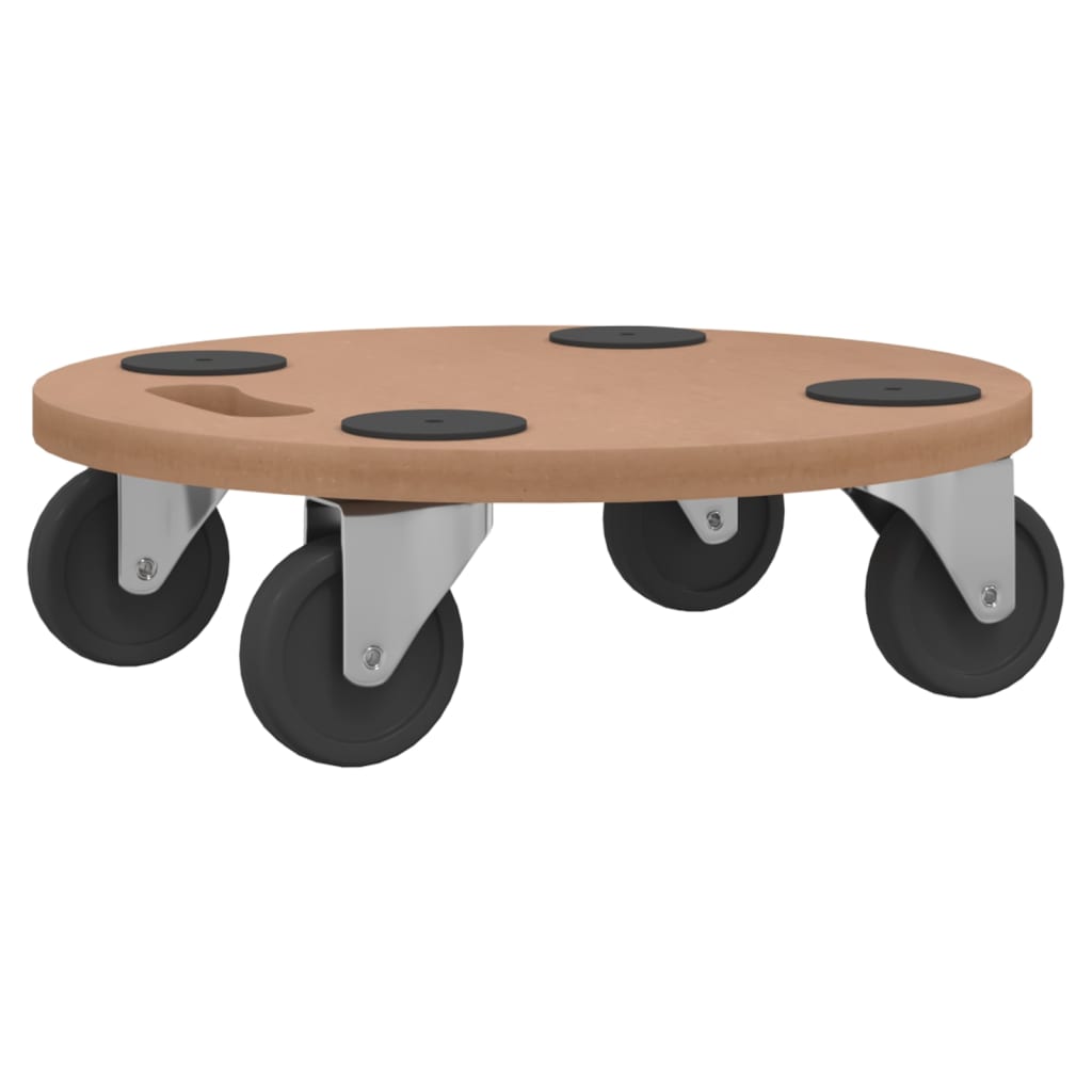 Dolly Trolleys 6 Pcs Round Engineered Wood