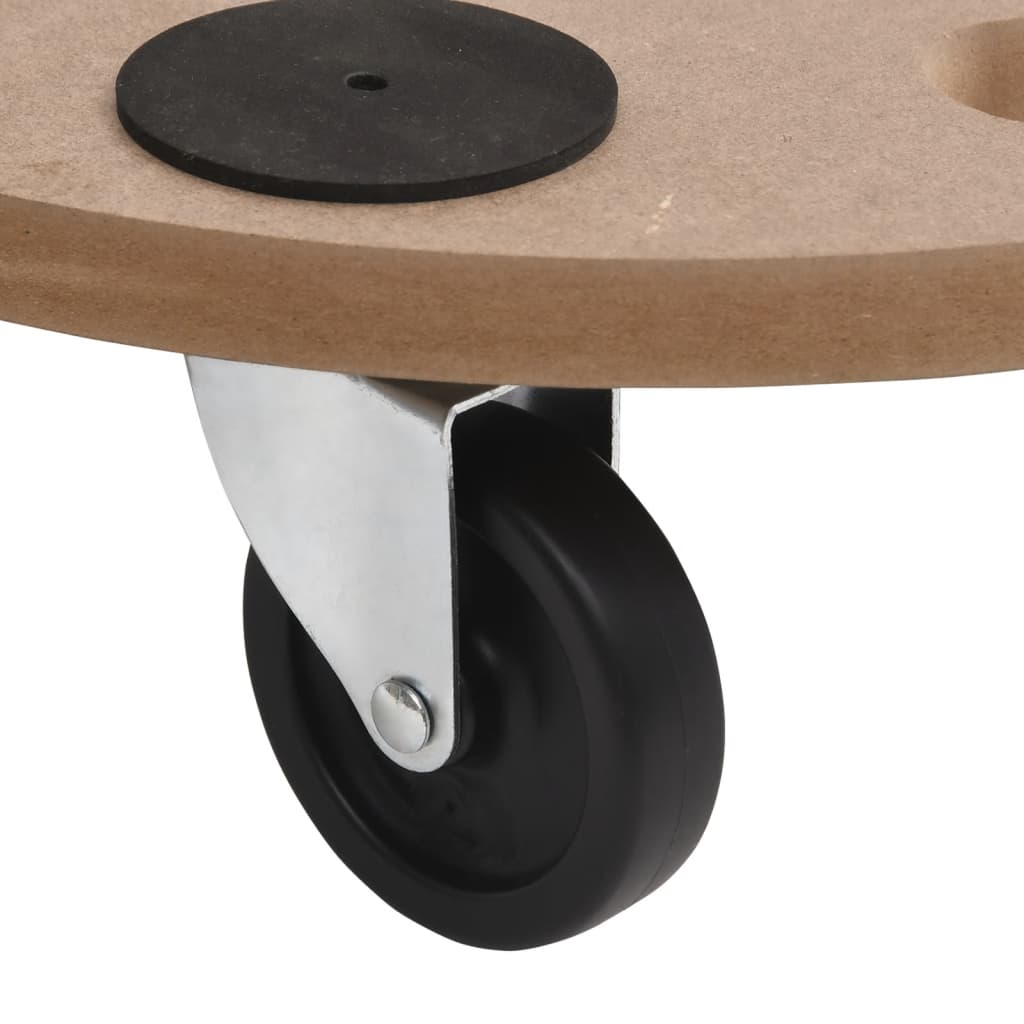 Dolly Trolleys 6 Pcs Round Engineered Wood