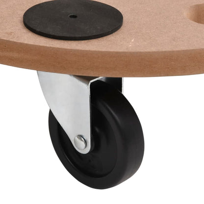 Dolly Trolleys 6 Pcs Round Engineered Wood