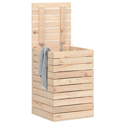 Laundry Basket Solid Wood Pine