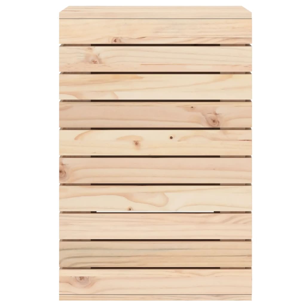 Laundry Basket Solid Wood Pine