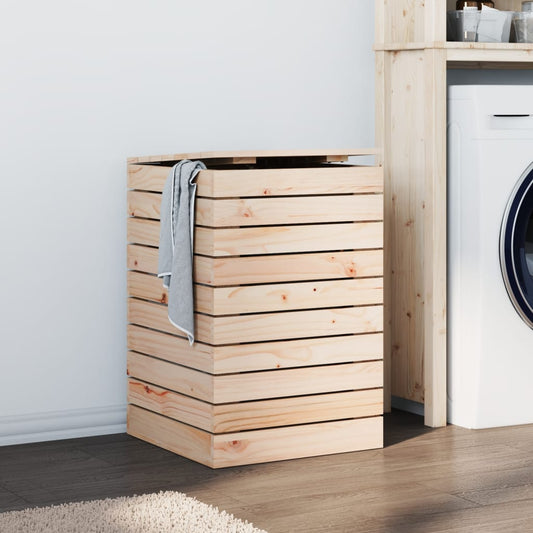 Laundry Basket Solid Wood Pine