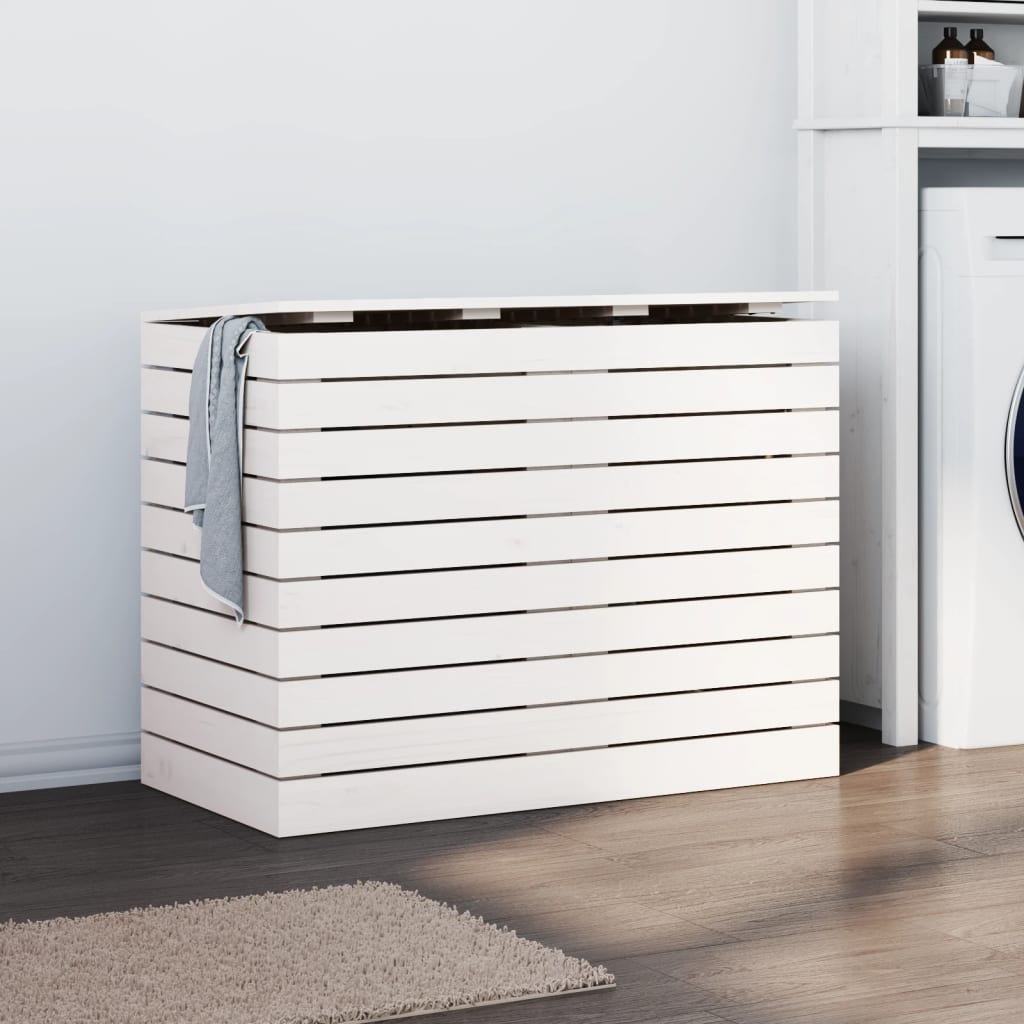 Laundry Basket Solid Wood Pine