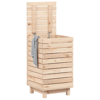 Laundry Basket Solid Wood Pine