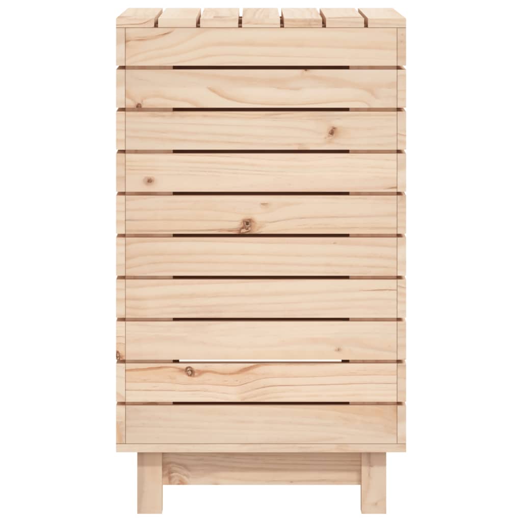 Laundry Basket Solid Wood Pine