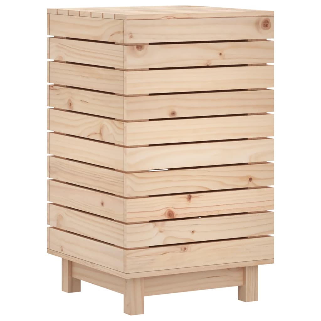 Laundry Basket Solid Wood Pine