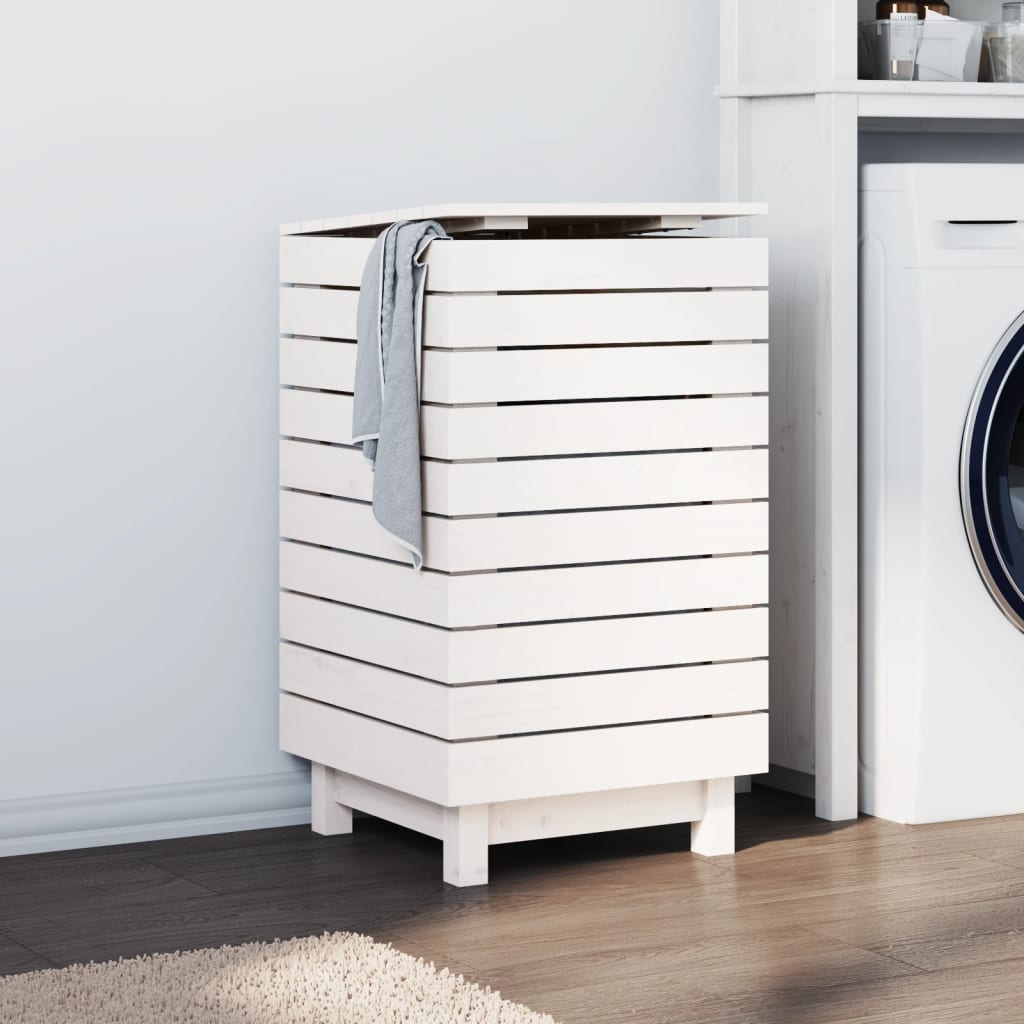 Laundry Basket Solid Wood Pine