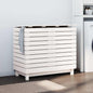 Laundry Basket Solid Wood Pine