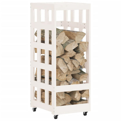 Log Holder With Wheels 40X49X110 Cm Solid Wood Pine