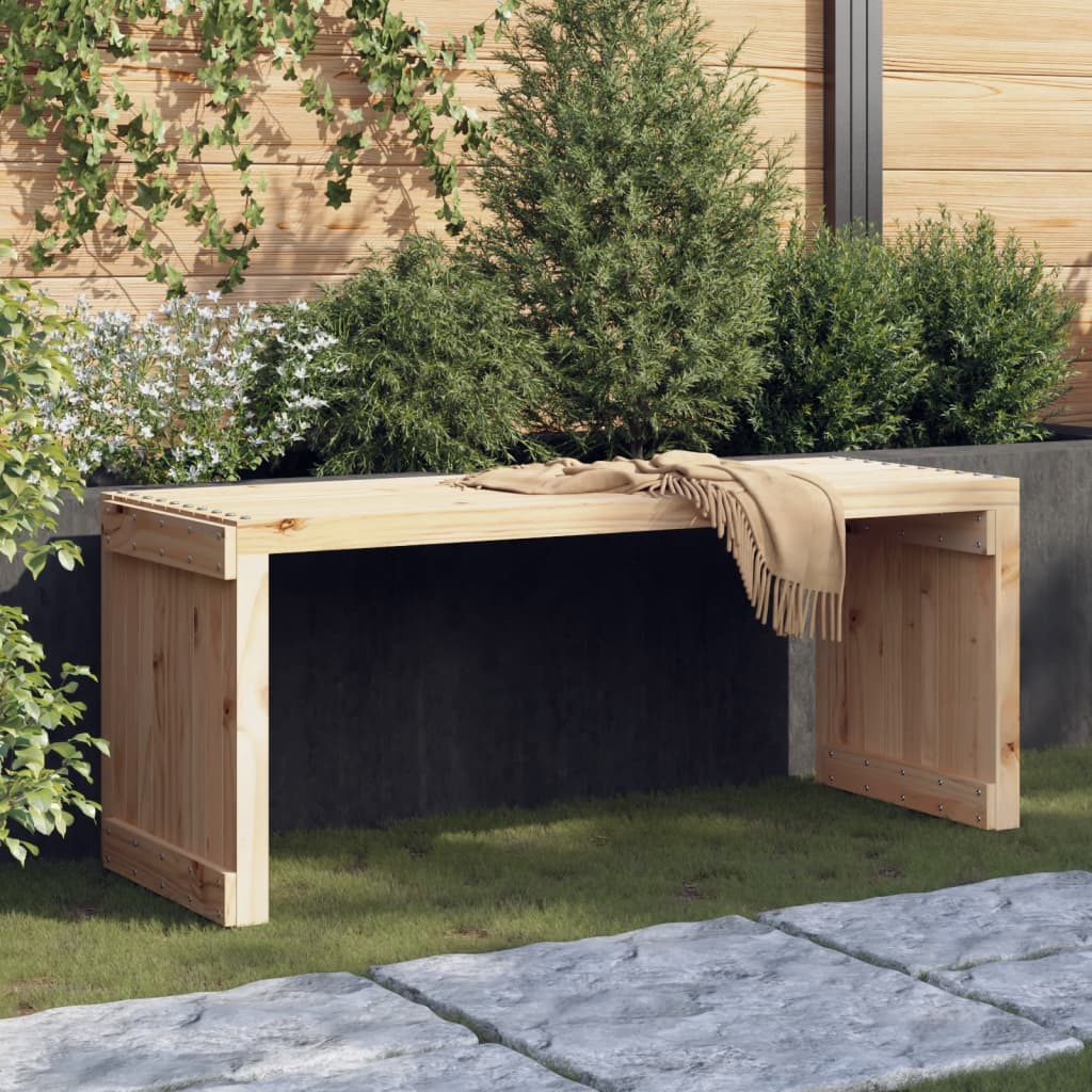 Garden Bench Extendable White 212.5X40.5X45 Cm Solid Wood Pine