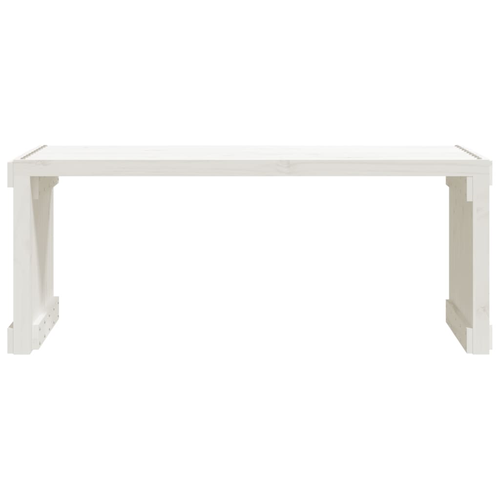 Garden Bench Extendable White 212.5X40.5X45 Cm Solid Wood Pine