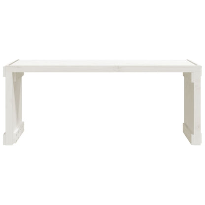 Garden Bench Extendable White 212.5X40.5X45 Cm Solid Wood Pine