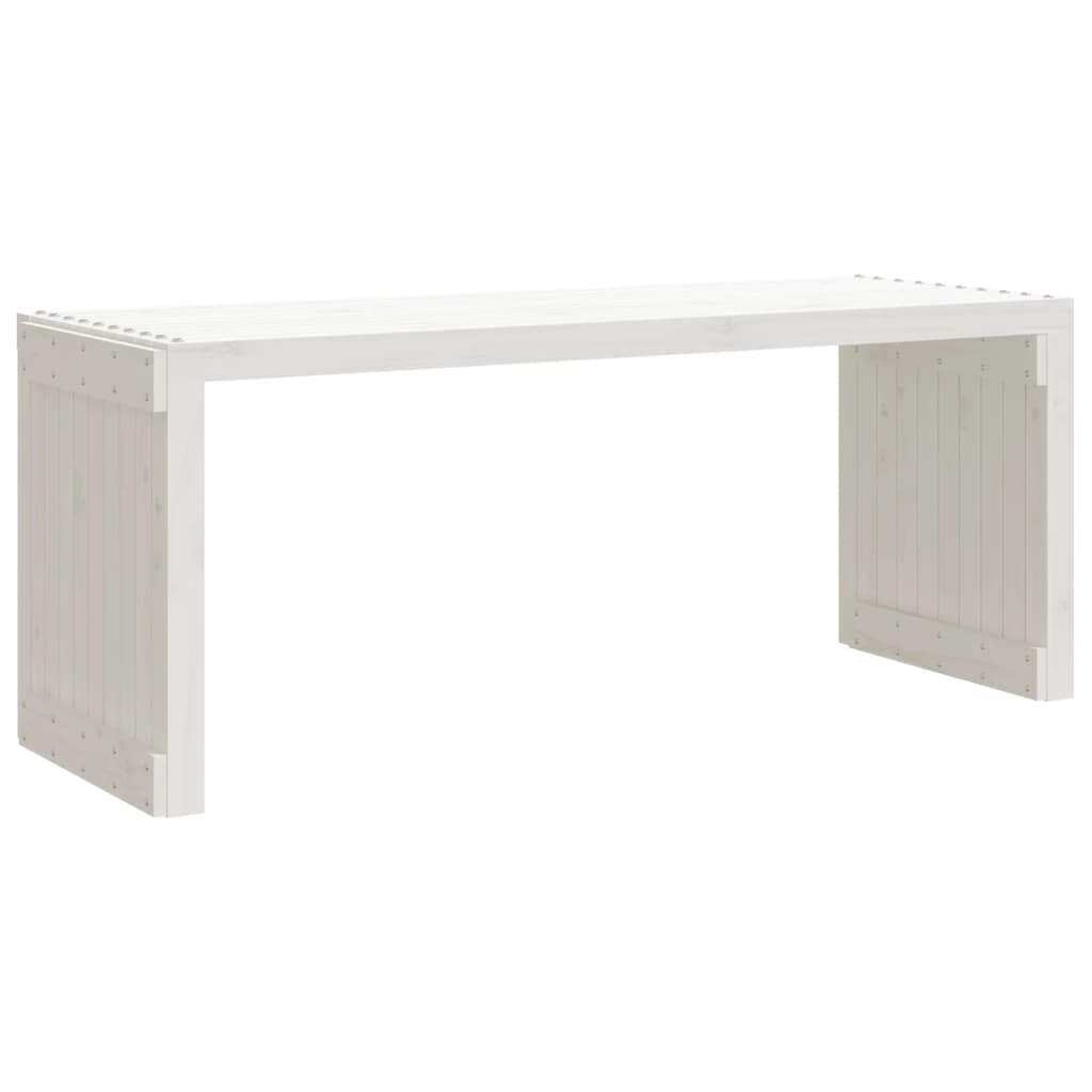 Garden Bench Extendable White 212.5X40.5X45 Cm Solid Wood Pine