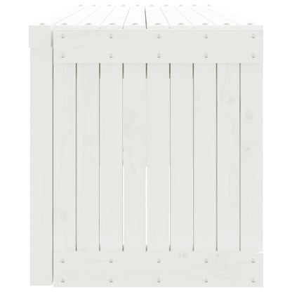 Garden Bench Extendable White 212.5X40.5X45 Cm Solid Wood Pine