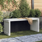 Garden Bench Extendable White 212.5X40.5X45 Cm Solid Wood Pine