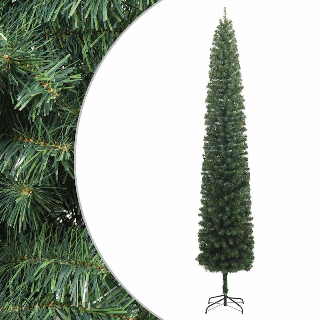 Slim Artificial Pre-Lit Christmas Tree With Ball Set