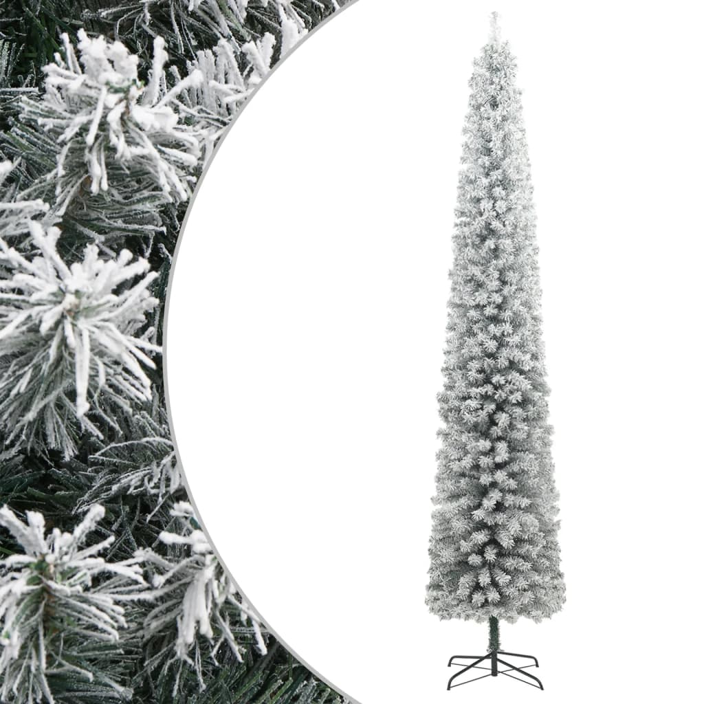 Slim Artificial Pre-Lit Christmas Tree With Ball Set