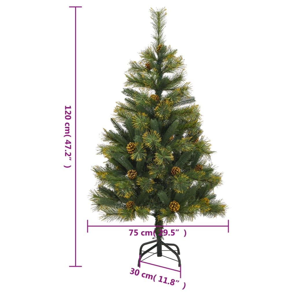 Artificial Hinged Christmas Tree With Cones