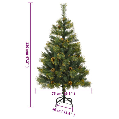 Artificial Hinged Christmas Tree With Cones