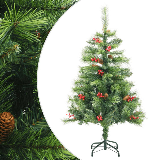 Artificial Hinged Christmas Tree With Cones And Berries