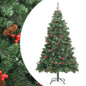 Artificial Hinged Christmas Tree With Cones And Berries