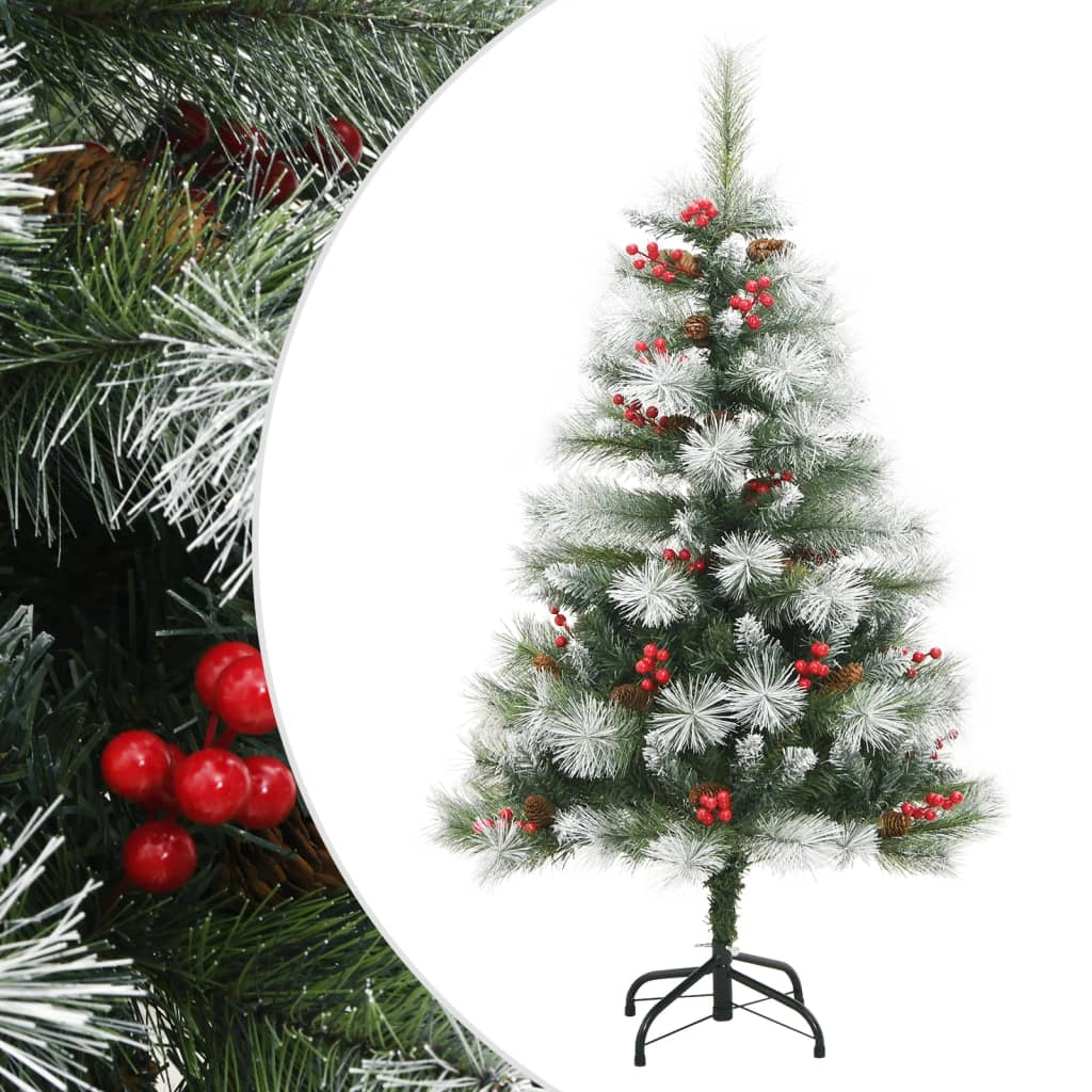 Artificial Hinged Christmas Tree With Cones And Berries