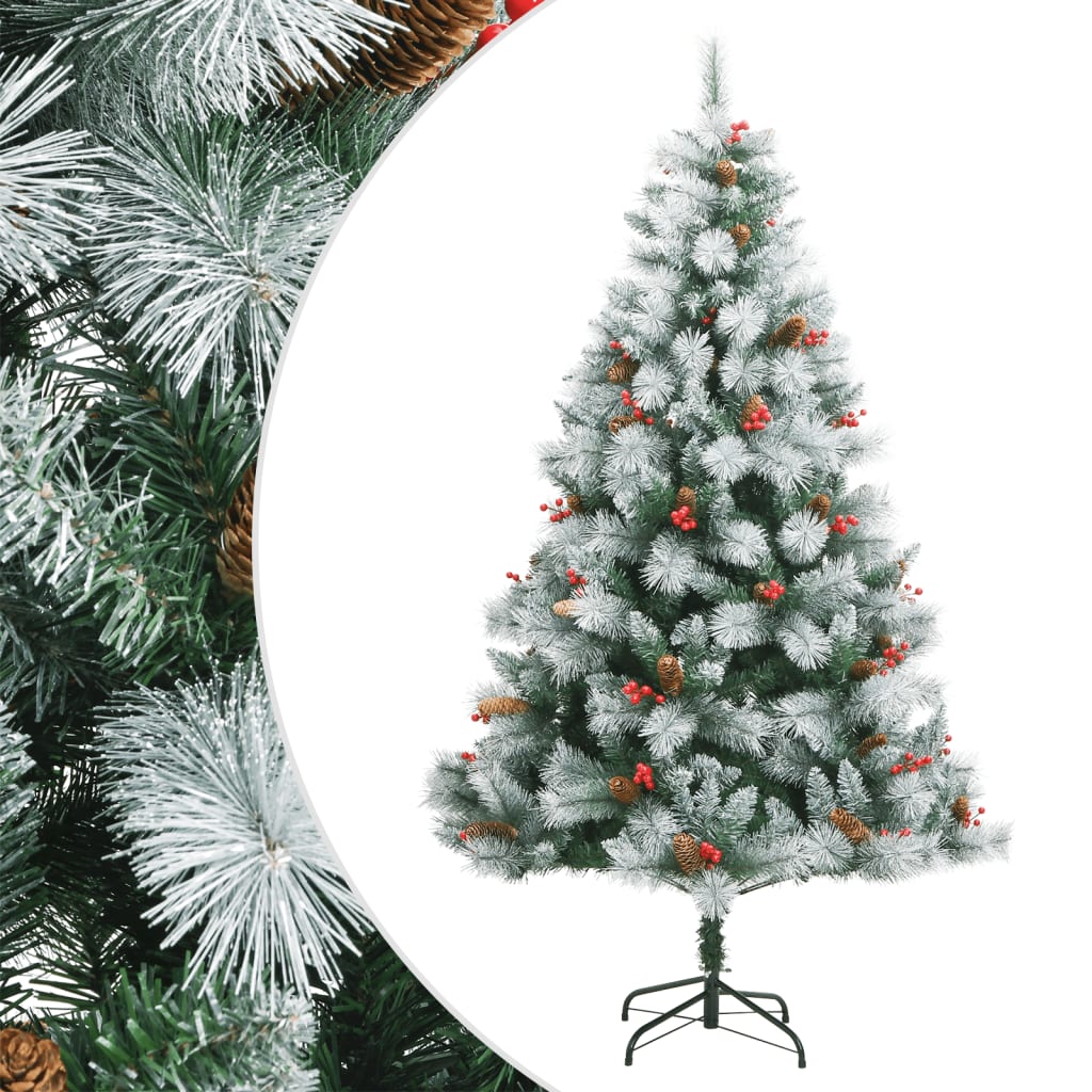 Artificial Hinged Christmas Tree With Cones And Berries