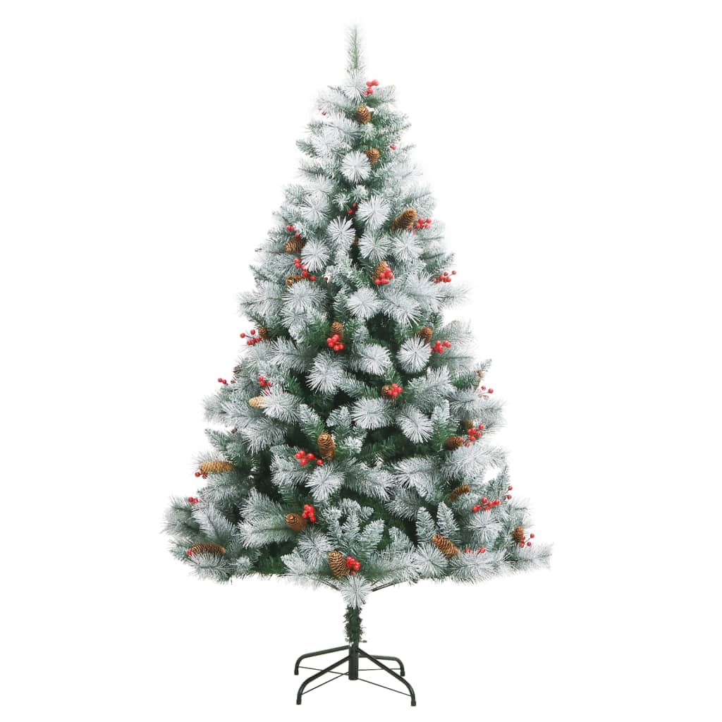 Artificial Hinged Christmas Tree With Cones And Berries