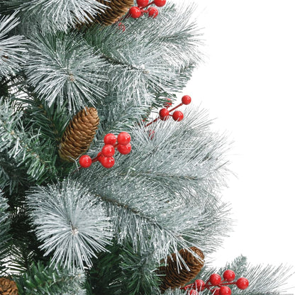 Artificial Hinged Christmas Tree With Cones And Berries