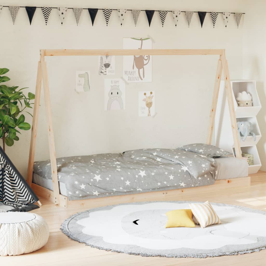 Kids Bed Frame Solid Wood Pine