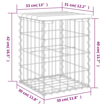 Garden Bench Gabion Design Impregnated Wood Pine