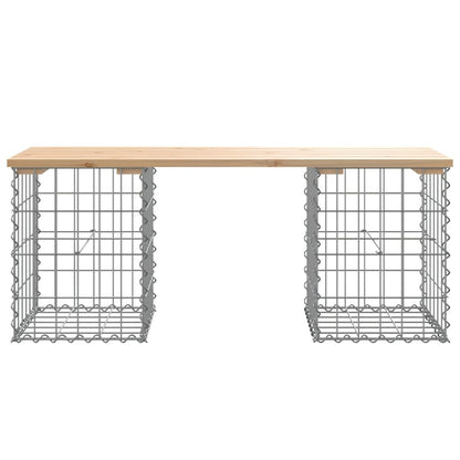 Garden Bench Gabion Design Solid Wood Pine