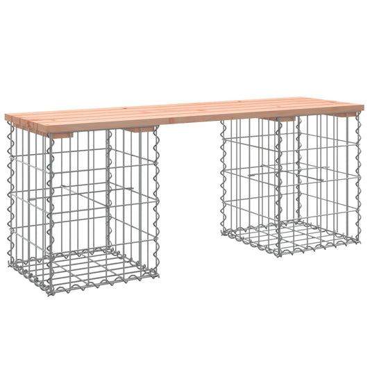 Garden Bench Gabion Design Solid Wood Douglas