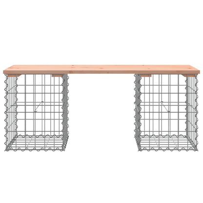 Garden Bench Gabion Design Solid Wood Douglas