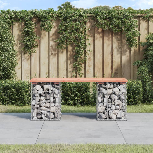 Garden Bench Gabion Design Solid Wood Douglas