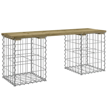 Garden Bench Gabion Design Impregnated Wood Pine