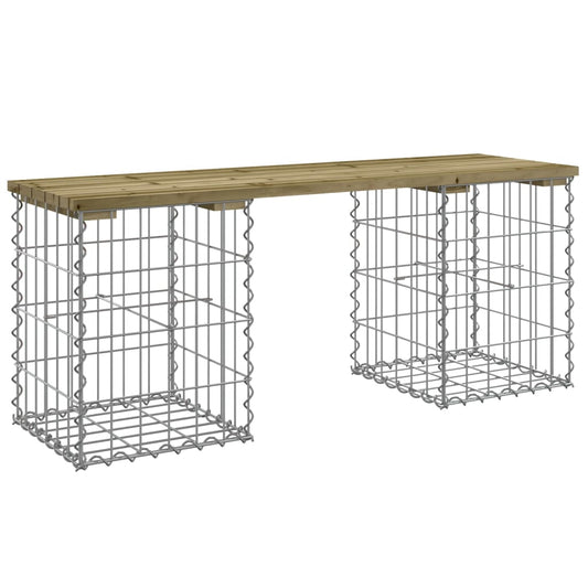 Garden Bench Gabion Design Impregnated Wood Pine