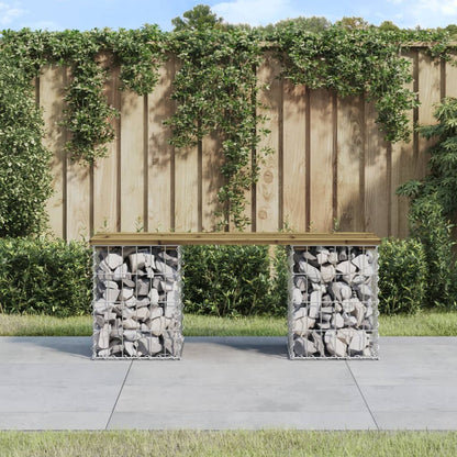 Garden Bench Gabion Design Impregnated Wood Pine