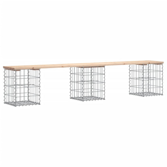 Garden Bench Gabion Design Solid Wood Pine