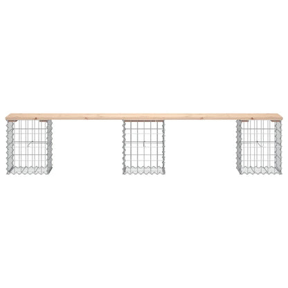 Garden Bench Gabion Design Solid Wood Pine