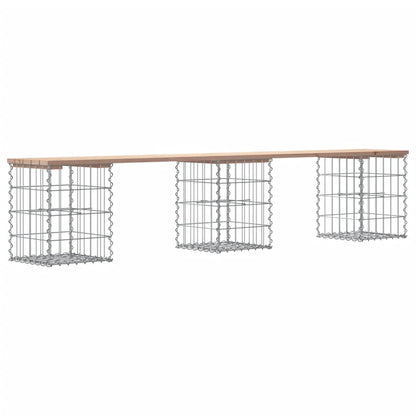 Garden Bench Gabion Design Solid Wood Pine