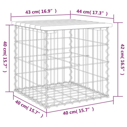 Garden Bench Gabion Design Solid Wood Douglas