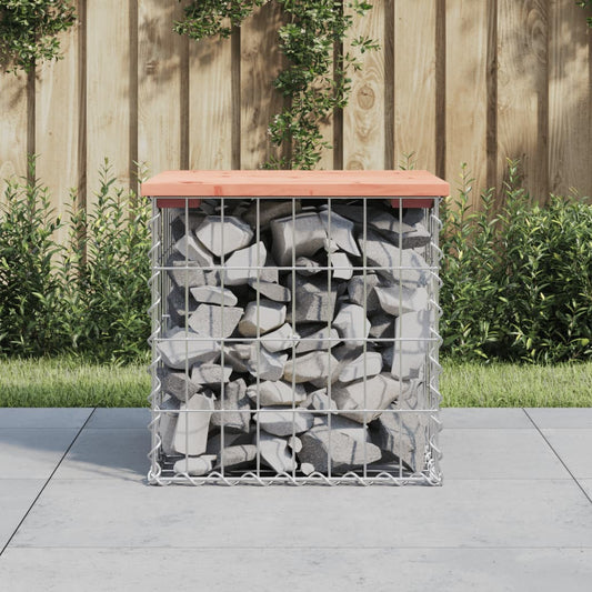 Garden Bench Gabion Design Solid Wood Douglas