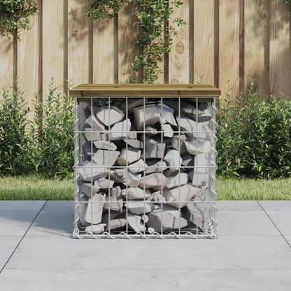 Garden Bench Gabion Design Impregnated Wood Pine