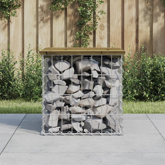 Garden Bench Gabion Design Impregnated Wood Pine