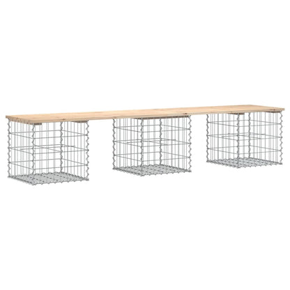 Garden Bench Gabion Design Solid Wood Pine