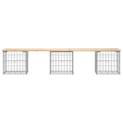Garden Bench Gabion Design Solid Wood Pine