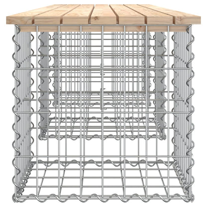 Garden Bench Gabion Design Solid Wood Pine