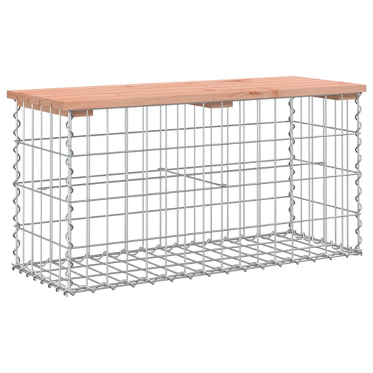 Garden Bench Gabion Design 83X31.5X42 Cm Solid Wood Douglas