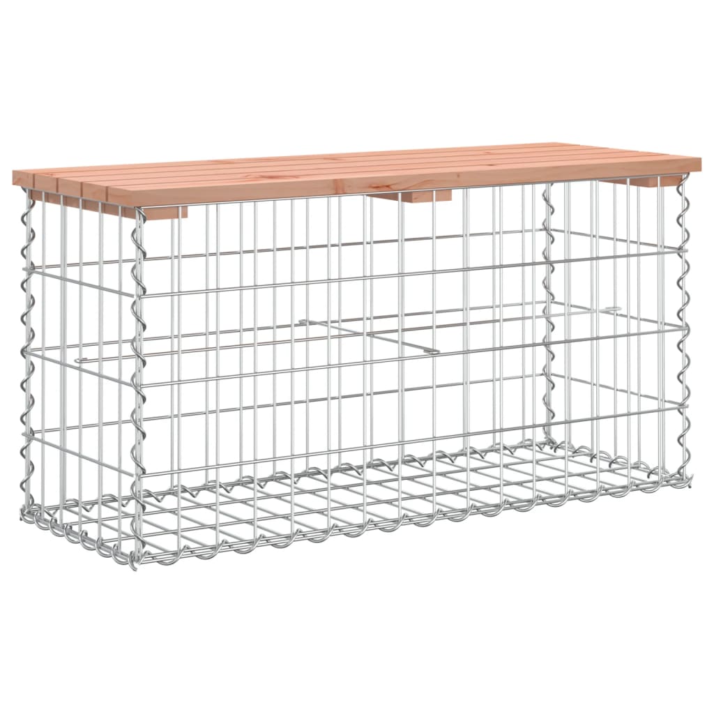 Garden Bench Gabion Design 83X31.5X42 Cm Solid Wood Douglas